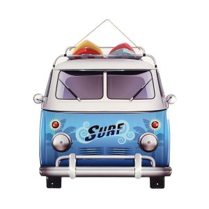 Surf camper metaal XXL decoratie huis tuin schutting terras balkon - kado - belgie frankrijk spanje portugal curacao engeland
