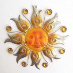 zon bloem xl oranje foto glas metaal huis, tuin, terras kwaliteit decoratie binnen & buiten