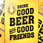 Drink good beer with good friends metal plate