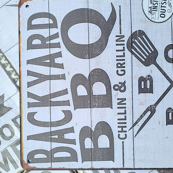 backyard bbq great food great times 20x30 metalen bord 810546 7434640424415