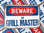 Beware of grill master - 20x30 - metaal - 810576