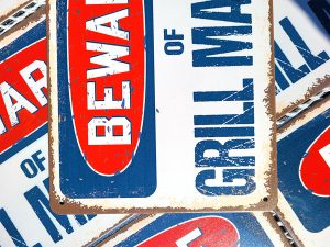 Beware of grill master - 20x30 - metaal - 810576