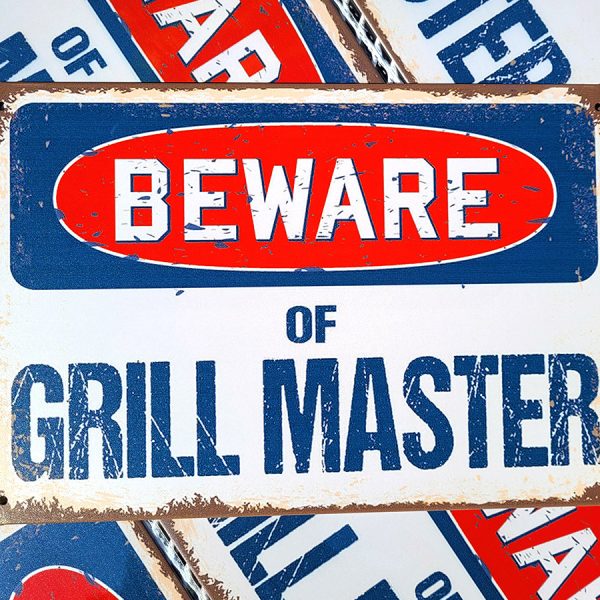 Beware of grill master - 20x30 - metaal - 810576