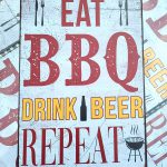 eat bbq drink beer repeat 20x30 metalen bordje 810516 7434653760784