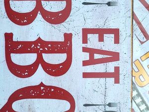 eat bbq drink beer repeat 20x30 metalen bordje 810516 7434653760784