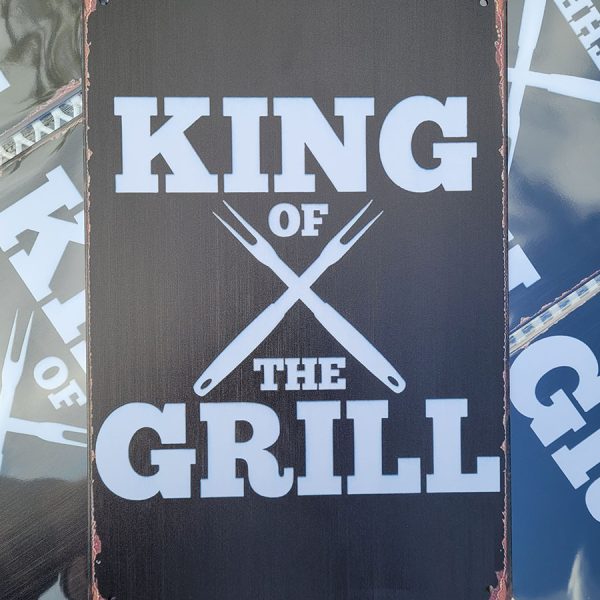 King of the grill 20x30 metalen bordje 810566 7434648756730