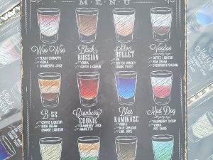 shots menu 20x30 metalen bord 810636 7434641344309