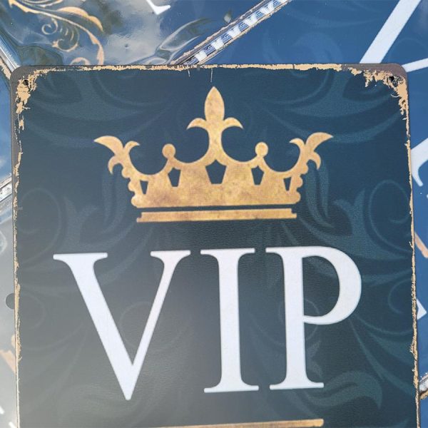 VIP lounge 20x30 metalen bordje 810646 7434650044085