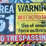 Warning | Area51 | metalen wandbord 20x30 metaal | huis tuin en terras | mancave |