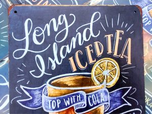 long island icetea 20x30 cm wandbord van metaal detail