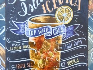 long island icetea 20x30 cm wandbord van metaal