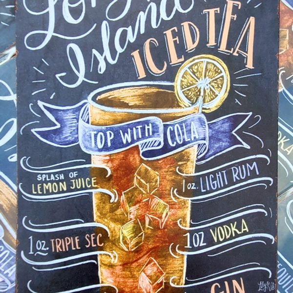 long island icetea 20x30 cm wandbord van metaal