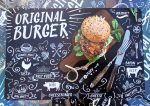 Original burger 20x30 wandbord metaal