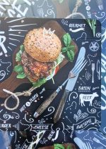 Original burger 20x30 wandbord metaal detail