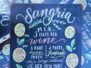 Sangria 20x30 cm wandbord huis tuin terras mancave barbecue metaal detail