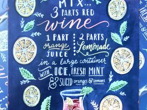 Sangria 20x30 cm wandbord huis tuin terras mancave barbecue metaal