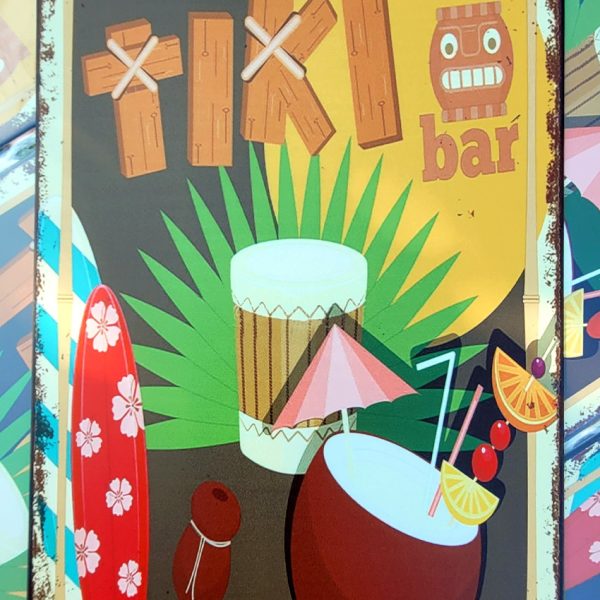 tiki bar 20x30 metaal wandbordje