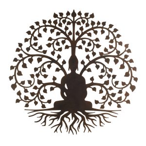 levensboom yoga metalen wanddecoratie decoratie huis tuin schutting terras balkon - kado - belgie frankrijk spanje portugal curacao engeland