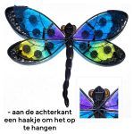 Libelle oogjes groen metaal glas decoratie huis tuin terras cadeau kado libelle