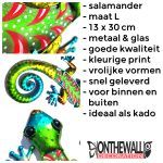 Salamander metaal glas dino forest groen huis tuin terras decoratie detail