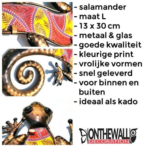 Salamander metaal glas paisley bruin details huis tuin terras decoratie