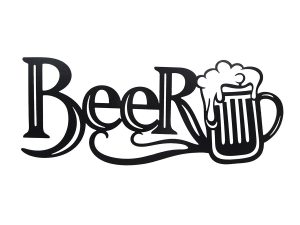 beer-bier-wand-ornament laser dun metaal decoratie huis tuin keuken