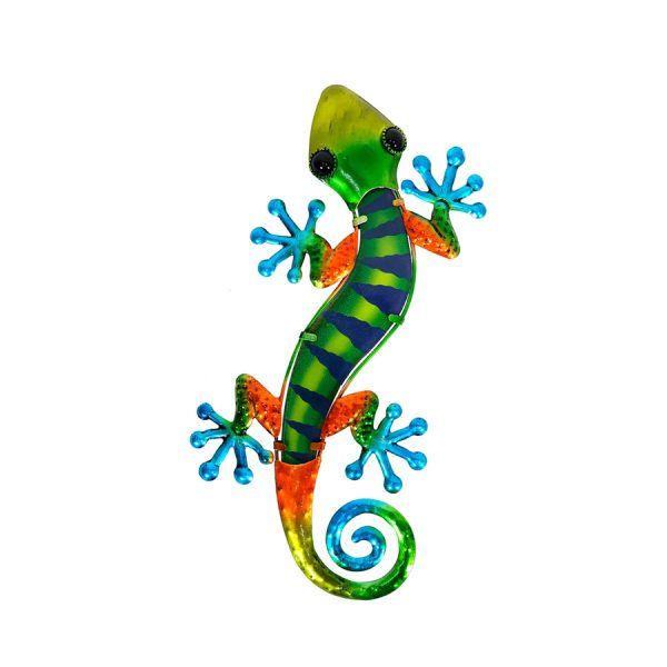 salamander jungle xl groen 38cm wand keuken decoratie huis tuin schutting terras balkon - kado - belgie frankrijk spanje portugal curacao engeland