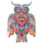 uil metaal paisley-rz l 21x31cm schutting decoratie huis tuin schutting terras balkon - kado - belgie frankrijk spanje portugal curacao engeland