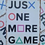 just one more game gamer metalen wandbord onthewall huis tuin terras decoratie