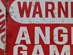 warning angry gamer metalen wandbord onthewall huis tuin terras decoratie
