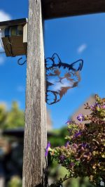 kat metaal verticaal cadeau decoratie huis tuin terras