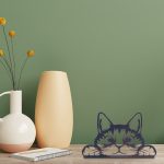 kiekeboekat - poes - metaal - 20x14cm - zwart - dierenliefhebber - decoratie huis tuin schutting terras balkon - kado - belgie frankrijk spanje portugal curacao engeland