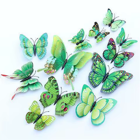 groen onthewall magneetvlinders 3d magnetisch dubbellaags decoratie