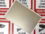 waarschuwing 24uur camera bewaking eigen terrein geen doorgang metalen wandbord inbrekers inbraakpreventie afschrikken beveiliging metalen wandbord security