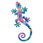 Salamander paisley-m cadeau kado huis tuin terras decocatie ophangen schutting 14x30cm
