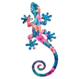 Salamander paisley-m cadeau kado huis tuin terras decocatie ophangen schutting 14x30cm