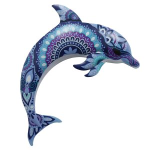 dolfijn mo2 metaal 30cm cadeau decoratie huis tuin terras schutting schuur