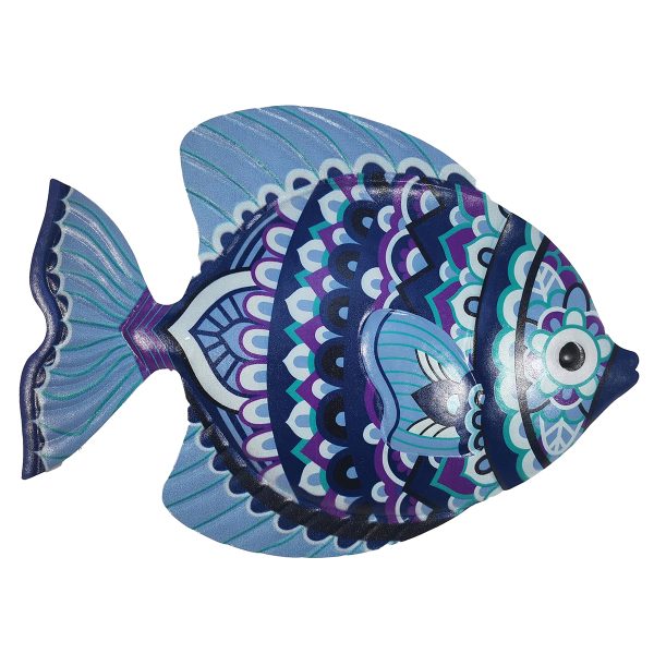 vis mo2 metaal 30cm cadeau decoratie huis tuin terras schutting schuur