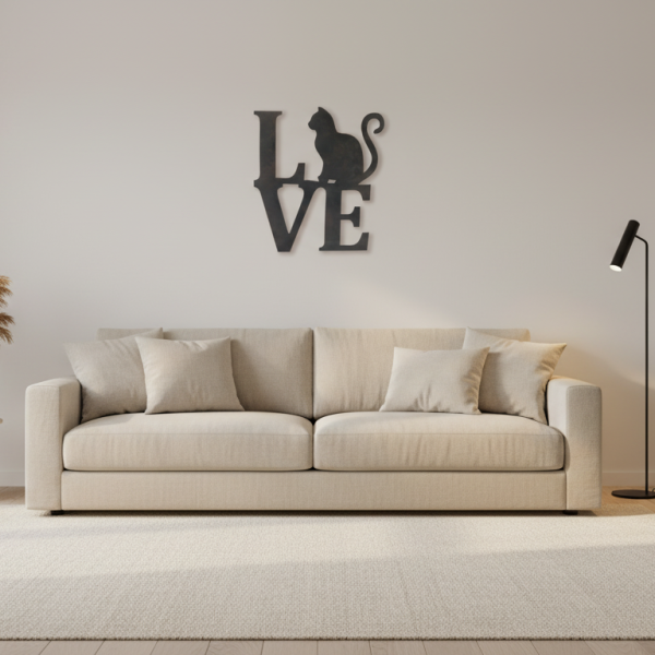 ornament-kas-poes-wanddecoratie metaal 41cm buiten binnen cadeau kado