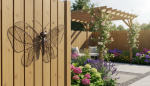 vlinder metaal zwart brons 44cm tuin decoratie cadeau onthewall