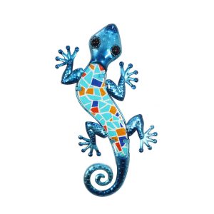 Salamander metaal glas mediterian L 14x30cm huis tuin terras deco