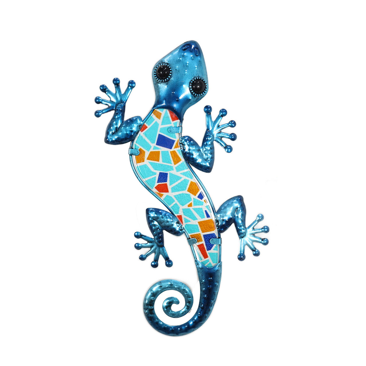 Salamander-metaal-glas-mediterian-L-14x30cm-huis-tuin-terras-deco Salamander metaal glas mediterian L 14x30cm huis tuin terras deco