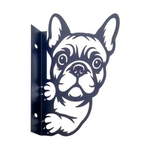 kiekeboe hond 20cm metaal decoratie verticaal