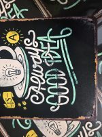 metalen wandbord 20x30 coffee always a good idea - koffie altijd een goed idee