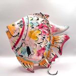 waxinelichthouder metalen vis decoratie roze theelicht houder metaal