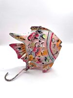 waxinelichthouder metalen vis decoratie roze theelicht houder metaal