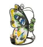 waxinelichthouder vlinder glas metaal onthewall decoratie m03 1