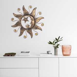 zon maan sterren metaal ornament 40cm onthewall decoration