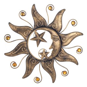 zon maan sterren metaal ornament 40cm onthewall decoration