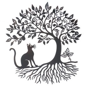 Levensboom | lasergesneden wandornament van kwaliteitsmetaal | 50x46 | tree of life